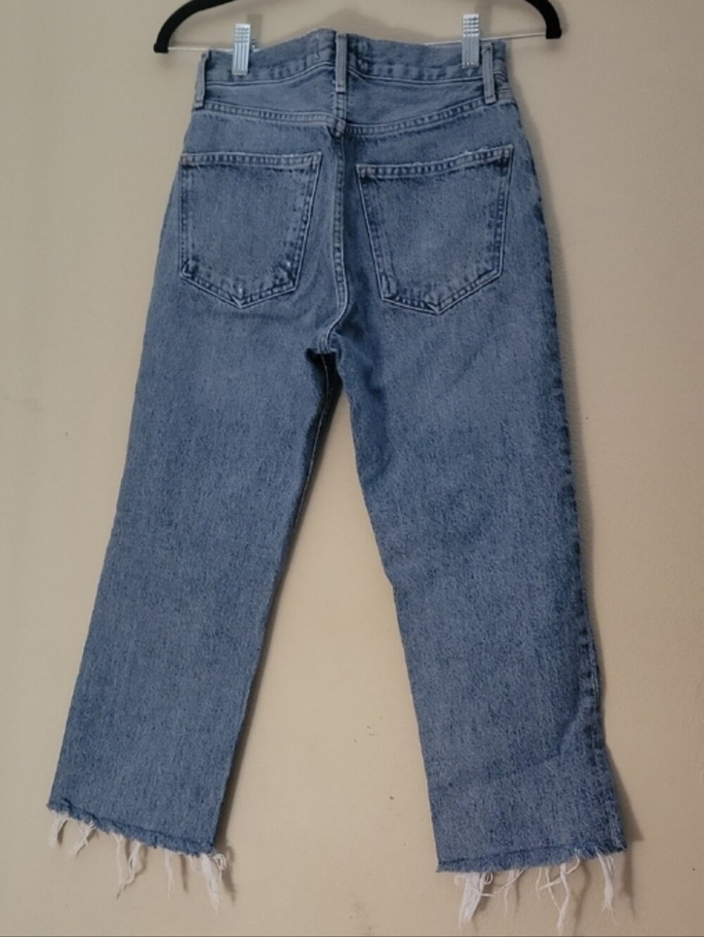 Agolde Distressed/High-Rise Button-Fly Jeans - Picture 11 of 14